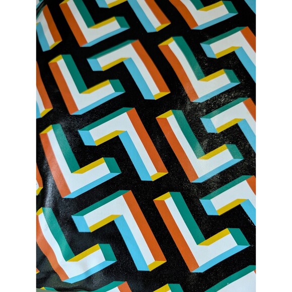 Karl Lagerfeld Paris Geometric Multicolor Tote Bag Purse Excellent Condition - Picture 2 of 15